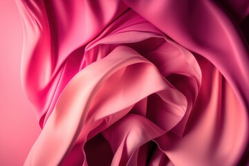 Abstract waves pink background, generative ai