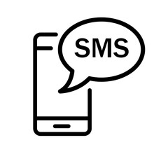 sms message icon vector