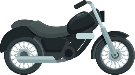 Chrome chopper icon cartoon vector. Bike rider. Biking style