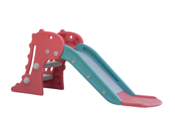 Plastic slide is a toy that children be satisfied isolated on white background included clipping path. 