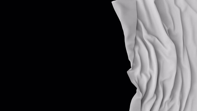 White cloth reveal with alpha channel