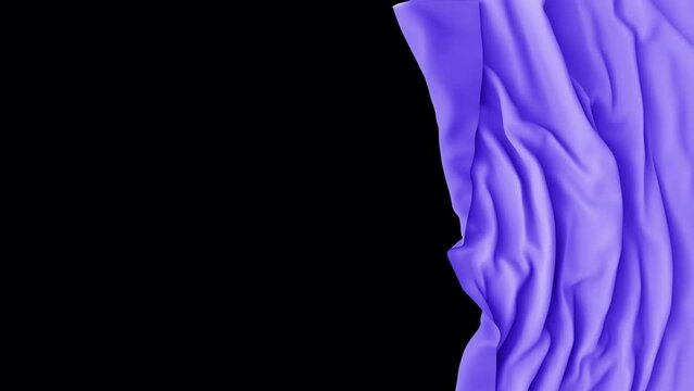 Purple cloth reveal with alpha channel