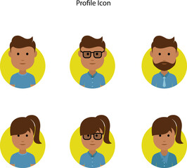 Anonymous profile icon set. Cartoon of Anonymous profile icon for web design, logo, app, isolated on white background
