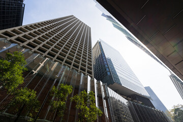 modern office building in hong kong china