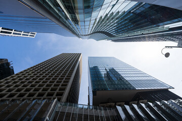 Fototapeta na wymiar modern office building in hong kong china
