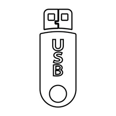 Pen drive icon in filled, thin line, outline and stroke style. Vector illustration