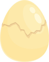 Cracked egg icon cartoon vector. Easter baby. Cute bird