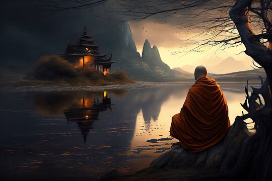 Buddhist Monk Cartoon Images – Browse 4,392 Stock Photos, Vectors, and ...