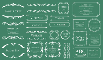 エレガントなフレーム。デザインテンプレート。ゴージャスな額のセット。