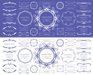 エレガントなフレーム。デザインテンプレート。ゴージャスな額のセット。