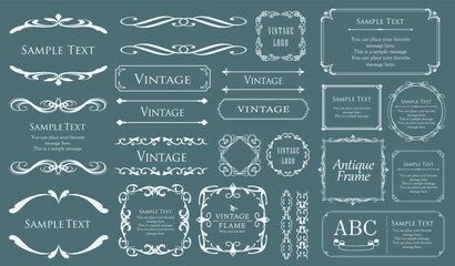 エレガントなフレーム。デザインテンプレート。ゴージャスな額のセット。