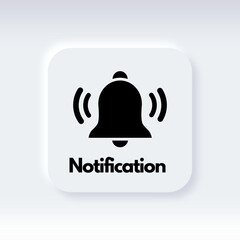 Bell Notification icon on button. Vector illustrator 