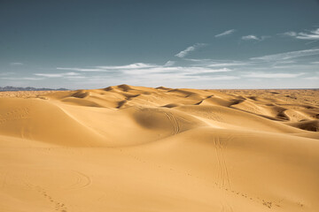 the empty quarter and outdoor sand dune in oman old desert rub al khali