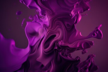 Abstract purple background with elements liquids, generative ai