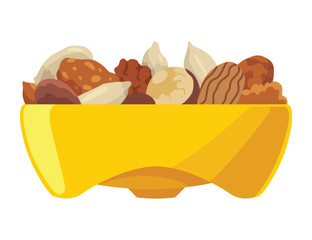 Hamster habitat accessorie. Food dish. Element of habitat for adorable fat animal. Isolated on white background