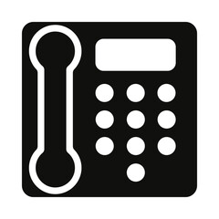 Landline phone icon - vector 