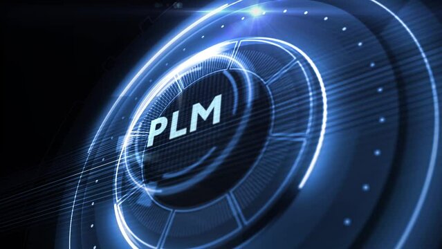 PLM Product lifecycle management system technology concept. Technology, Internet and network concept.