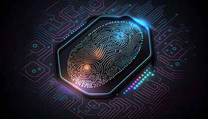 fingerprint scanner biometric scanner for security computer authentication generative ai