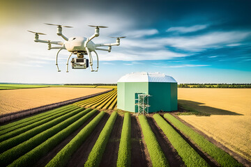 Solar-Powered Drone Monitoring Crops in Future Farming with generative Ai