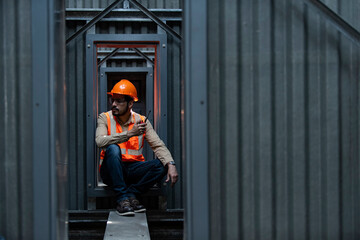 Engineer under checking the industry cooling tower air conditioner is water cooling tower air...