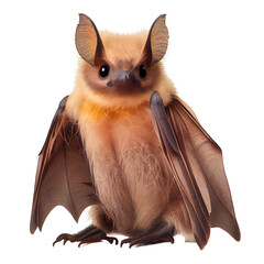 Vampire bat (Desmodus rotundus) isolated on transparent and white background. Generative AI