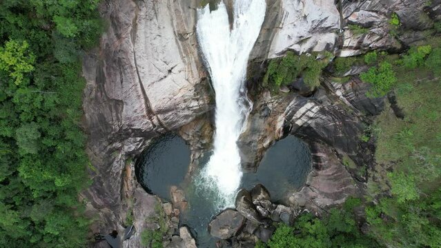 Spectacular cinematic footage of Murray Falls Queensland Australia