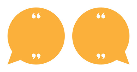 Speech bubbles with quotation marks. Vector Illustration.