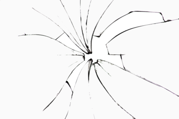 Texture of broken glass with cracks.