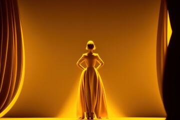 silhouette of a woman, generative ai 