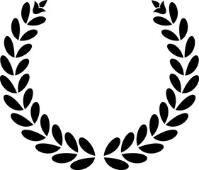 Award laurel wreath. Leaves victory . Floral branch border. © Nikita