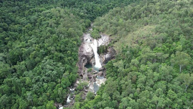 Spectacular cinematic footage of Murray Falls Queensland Australia
