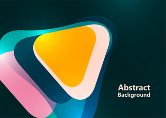 Abstract background from rounded triangles overlapping each other. Geometric trendy template. Vector illustration for wallpaper, banner, postcard, book illustration, landing