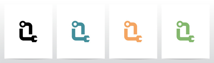 Wrench Tool Letter Logo Design Q