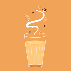 Indian hot drink vector. Indian chai icon. Chai is Indian drink. Kerala tea shop illustration vector eps.Indian Kerala roadside. Kerala tea shop line drawing. Kerala Old.