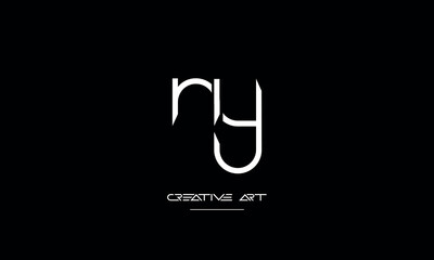 YN, NY, Y, N abstract letters logo monogram - obrazy, fototapety, plakaty