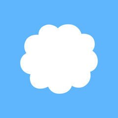 Obraz premium White speech bubbles vector element on blue background, Text balloon, Vector icon.