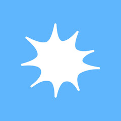 Obraz premium White speech bubbles vector element on blue background, Text balloon, Vector icon.