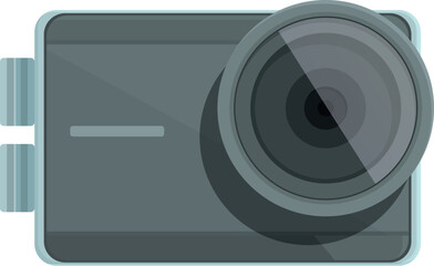 Digital cam icon cartoon vector. Action camera. Recorder lens