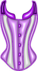 3d purple corset