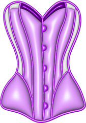 3d purple corset