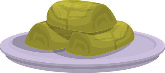 Dolma food icon cartoon vector. Cuisine leaf. Organic menu