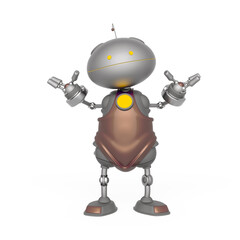 Naklejka premium mini bot is standing up