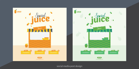 Juice social media posters, ads