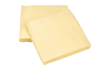 Square Bar Napkin Isolated on White Background. Paper napkins isolated on a white background