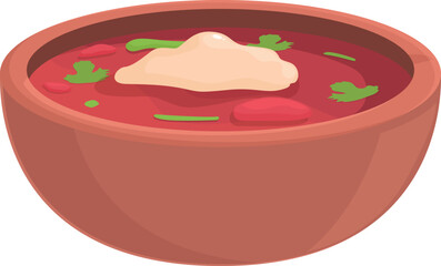 Cream soup icon cartoon vector. Dish food. Garlic dinner