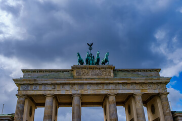 22 September 2022 - Berlin, Germany Tourists At The Brandenburg Gate, Berlin