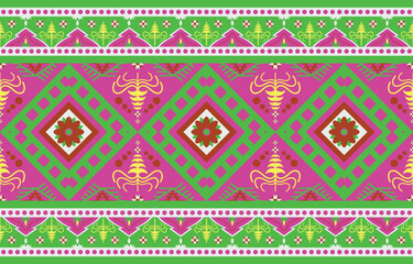 Ethnic India geometric pattern oriental style, Traditional Ethnic India seamless pattern ornament, Indian motif, floral elements design for tile pattern, carpet, background.