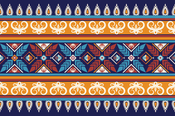 Ethnic India geometric pattern oriental style, Traditional Ethnic India seamless pattern ornament, Indian motif, floral elements design for tile pattern, carpet, background.