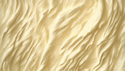 Creamy texture in cream color. Liquid waves. Generative AI.