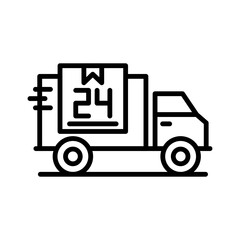 24 Hours Delivery Icon Design